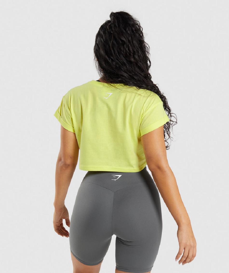 Corp Tops Gymshark Fraction Mujer Verde | CO 2432EBC